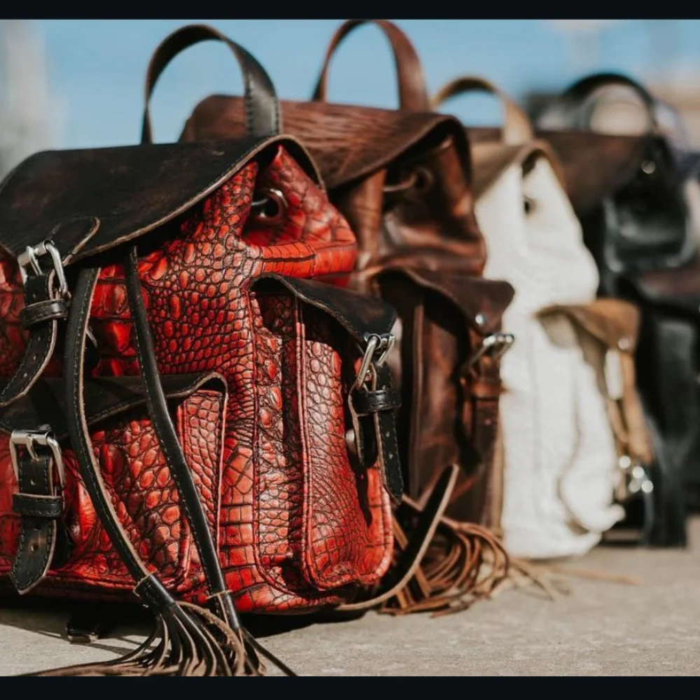 Freebird by Steven Black Leather Fringe Backpack - Picture 6 of 10